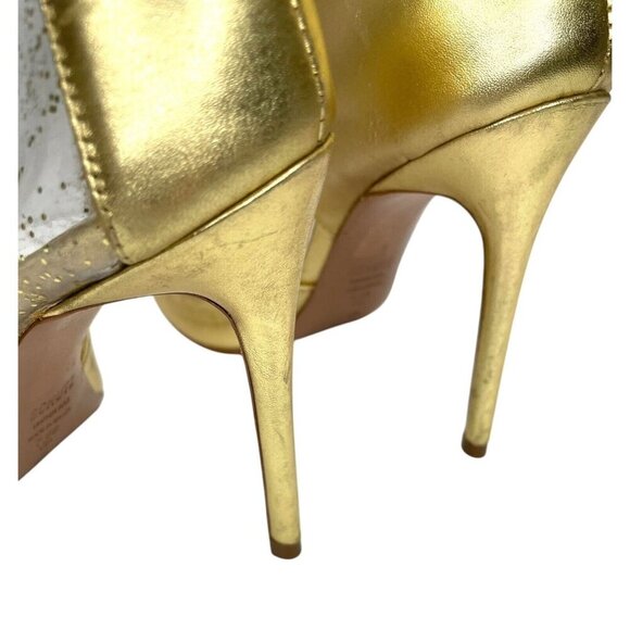 Schutz Chelsie Metallic Napa/Vinyl Pump Gold 8.5 NWT - Picture 12 of 13